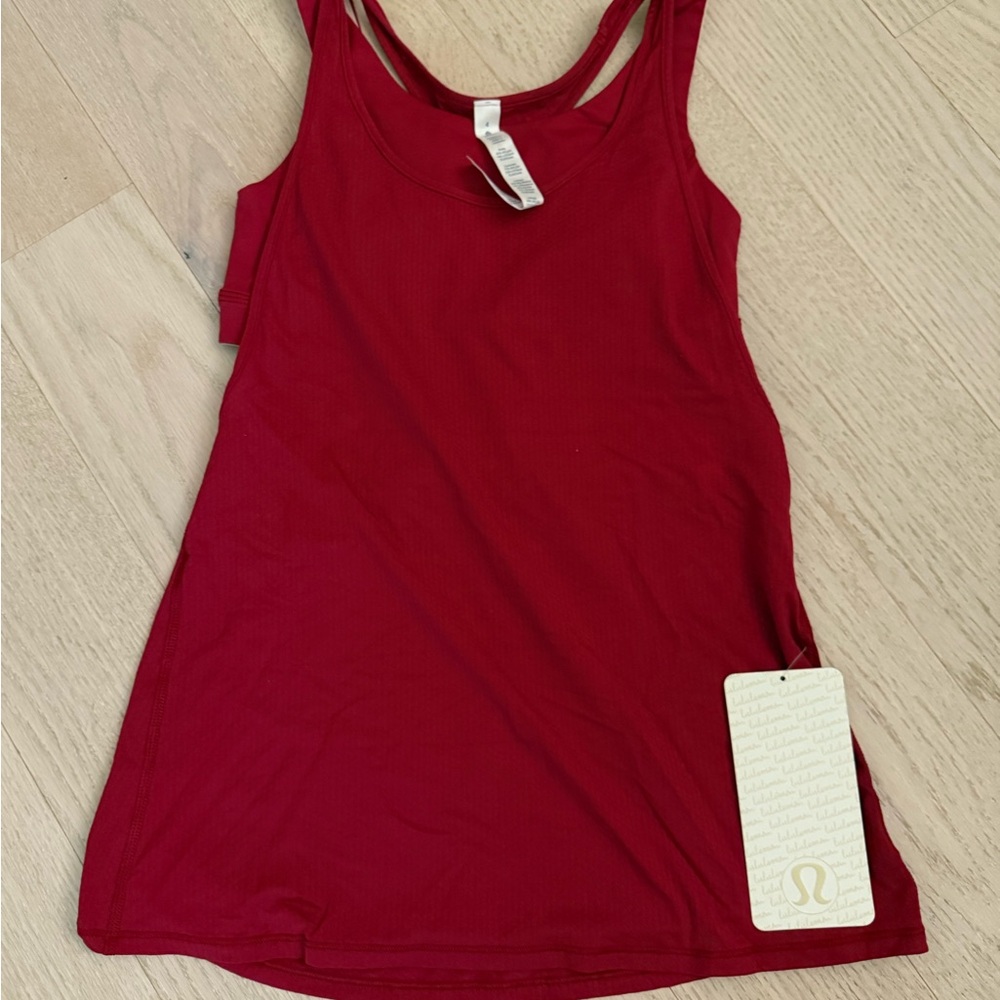 NWT lululemon Red All Sport Tank Top